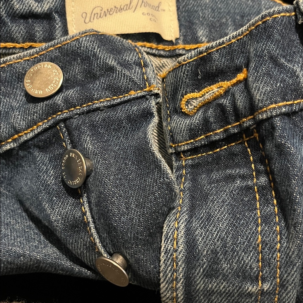 NWT Universal Thread MID-RISE CUFFED 90's BAGGY JEANS - Dark Wash 10 SHORT NEW - Picture 7 of 7